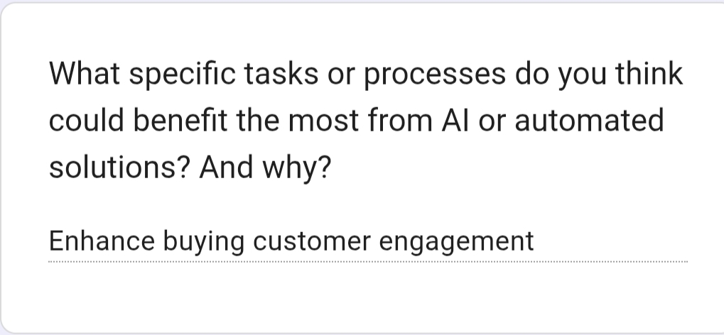 Survey response 4